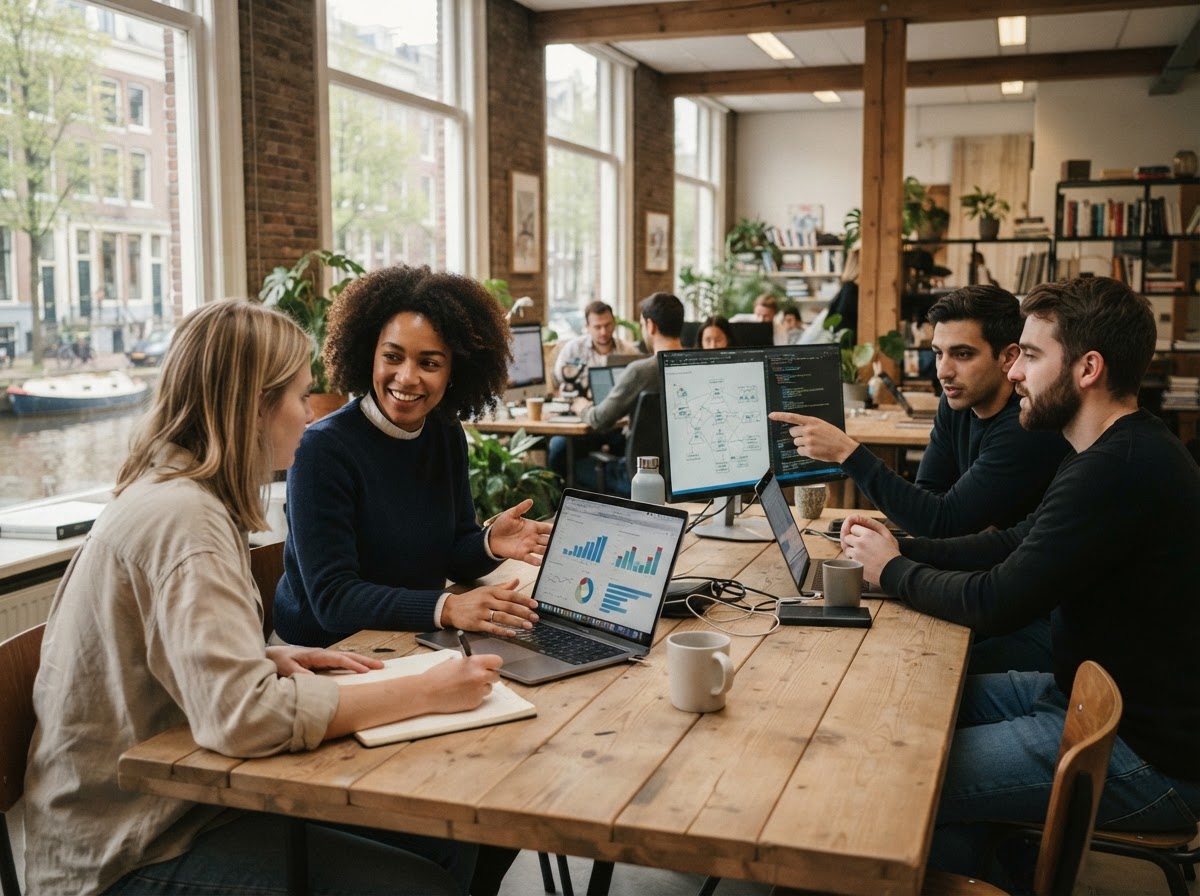 Quntex AI platforminterface met data-analyse voor investeringsbeslissingen